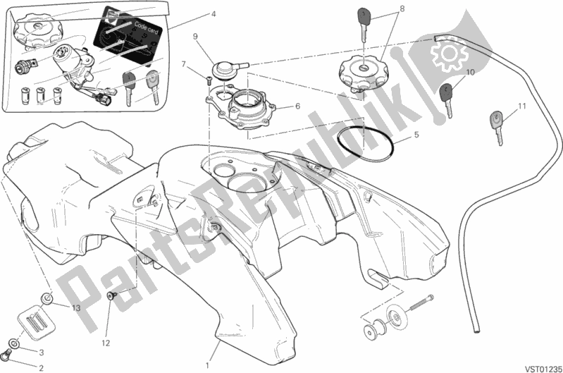 Toutes les pièces pour le Réservoir D'essence du Ducati Hypermotard SP 821 2015